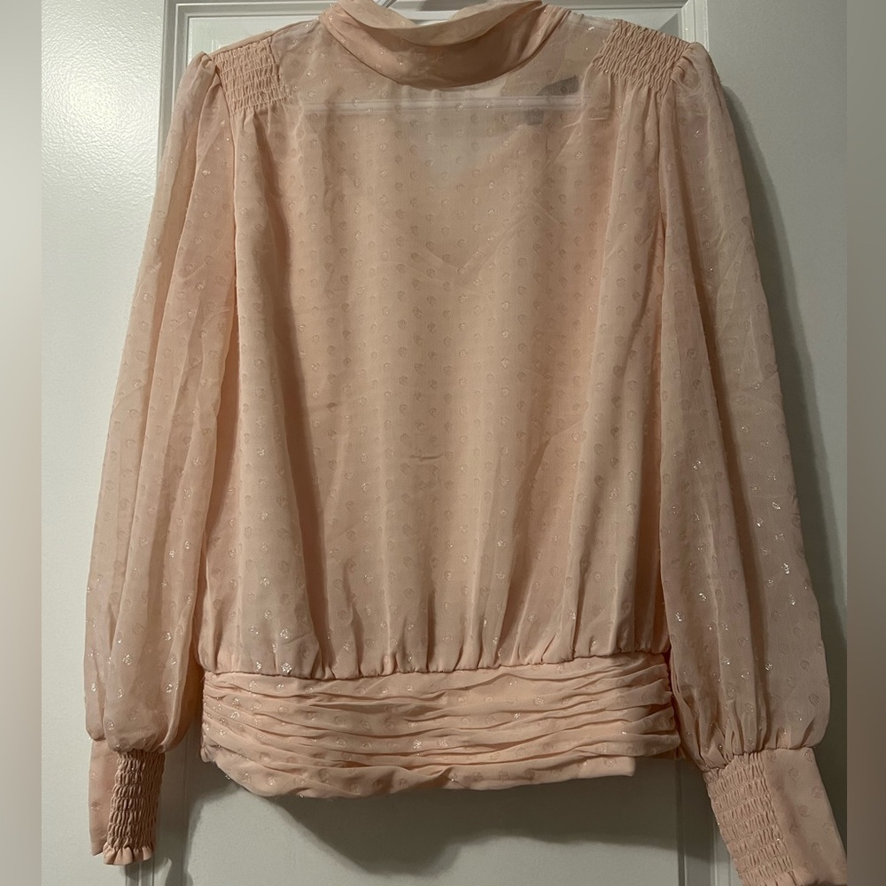 Never worn. Tags on. Pale pink blouse from White House Black Market